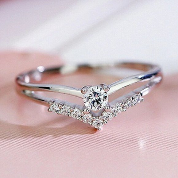 Jewelry - *:New 925 Silver Wedding Diamond Ring, cute Ring, shiny Ring.